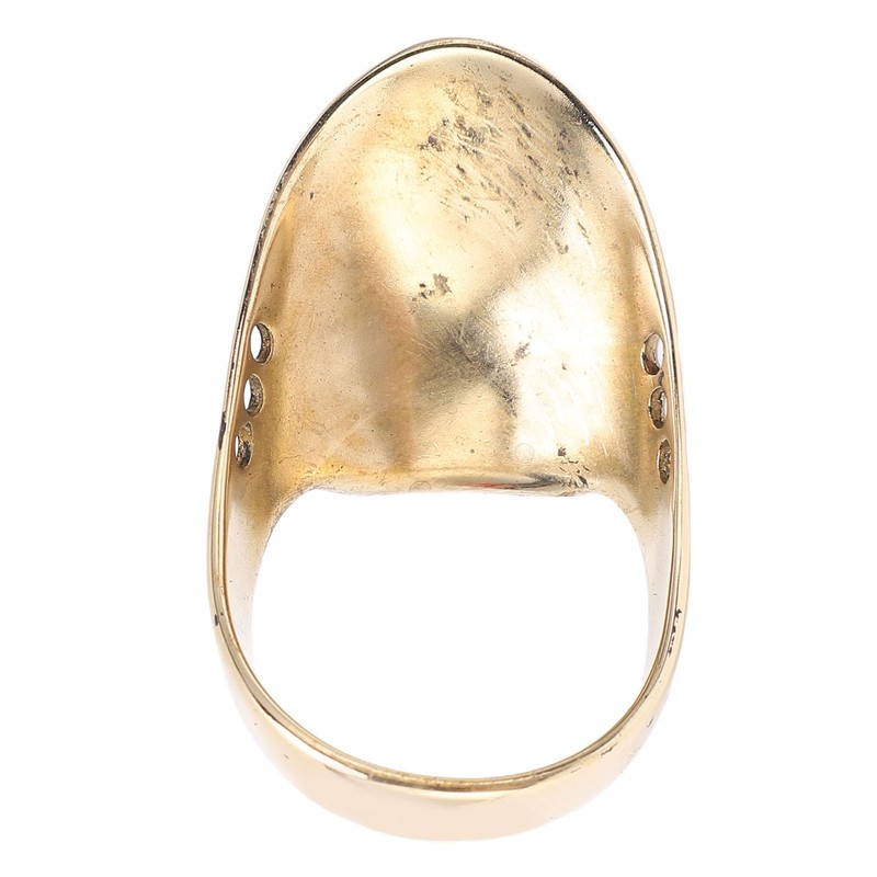 Brass Archery Thumb Ring Portable Finger Protector with Anti Lost