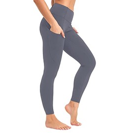 SP3LOPS Fleece Lined Leggings Women,Waterproof Winter Thermal Leggings for Women, Thick Warm Lined Yoga Pant Pockets Grey