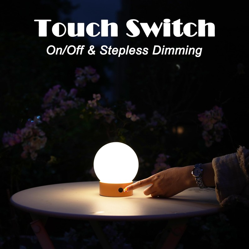 WEILAILUX Small Cute Cordless Table Lamp Rechargeable, Battery Operated Shower