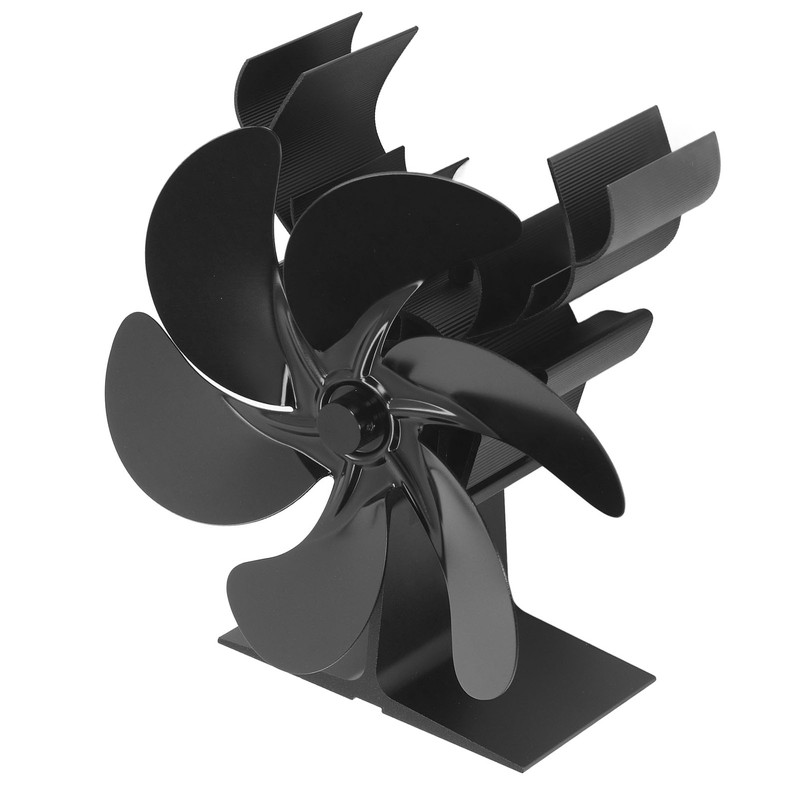 Wood Stove Fan 6 Blades Heat Powered Burning Fireplace Fan