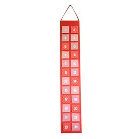 Riffelmacher 19579 Long Advent Calendar for Filling, Felt, 130 cm, Red
