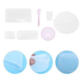 WOONEKY Seaweed Mask Tray Face Mold for Women Smooth Surface Collagen Mask Mould Random Color