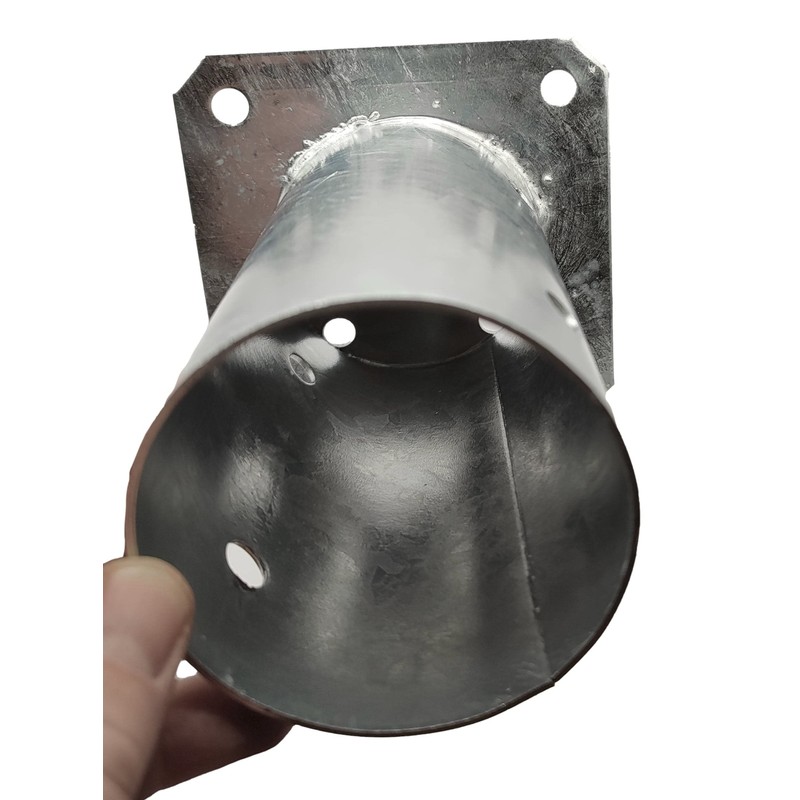Round Fence Post Bolt Down Circular Bracket Heavy Duty Hot-Dip
