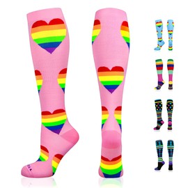 NEWZILL Medical Compression Socks for Women and Men Circulation 20-30 mmHg Compression Stockings for Running Nursing Travel…