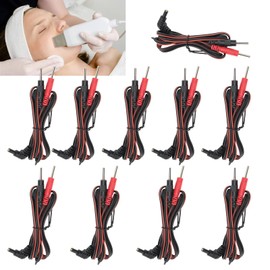 2-en-1 cable de cable de electrodo de tipo, 10 Unids Cable tens de 2,35mm, Cable de Electrodo de Máquina Cable, Cable de plomo de electrodo para Máquina de Fisioterapia de Unidad TENS