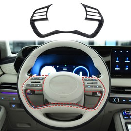 Korlot Wood Grain Steering Wheel Interior Cover Trim For 2020-2024 Hyundai Sonata For 2023-2024 Palisade