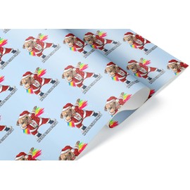 Funny Dancing Pug Thick Wrapping Paper Pet Animal Gift Wrap Christmas Holiday Party Dabbing Puppy Dog Decoration (One 20 inch x 30 inch sheet)