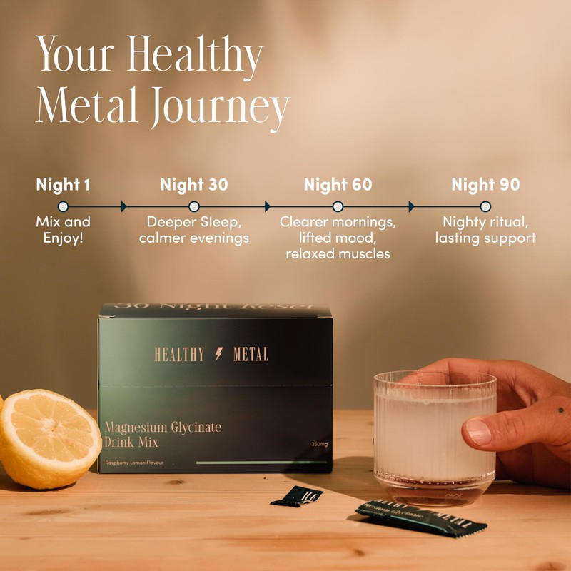 Healthy Metal Magnesium Drink Mix Sachets for Sleep, Relaxation &