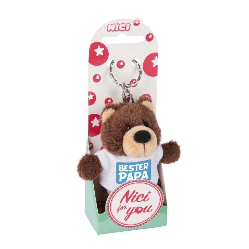 NICI 44707 Key Ring Bear with T-Shirt Bester Papa 10