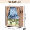 Portable Clothes Closet Wardrobe with Non-Woven Fabric Storage Shelves Organizer