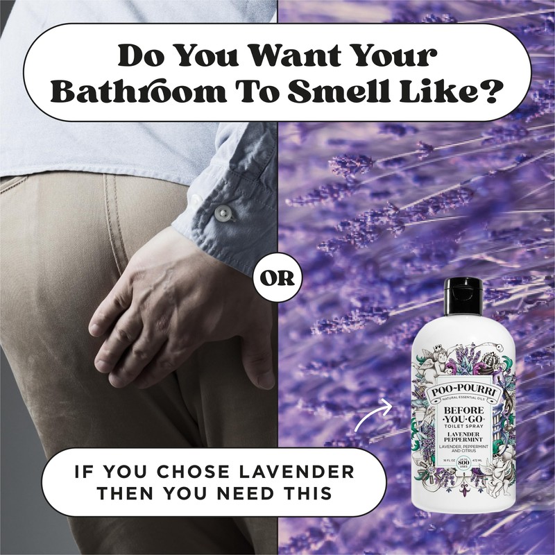 Poo-Pourri Lavender Peppermint Before-You-Go Air & Toilet Spray 16fl oz