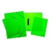 HERMA 19658 Portfolio Folders A4 Translucent Neon Green, Pack of