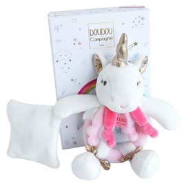 Doudou et Compagnie DC3310 LICORNE - Rassel mit Decke, rosa