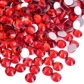 Blinginbox 1440Pieces SS10/2.7-2.9mm Flat Back Crystal Rhinestones Round Gems for Nail Art,Lt.siam