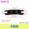 Ctyjia 20 PCS Rubber Grommets, Hole Diameter 6mm, Mounting Diameter