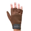 Globaleather Classic Fingerless Wheelchair Gloves - Brown (X Large) -