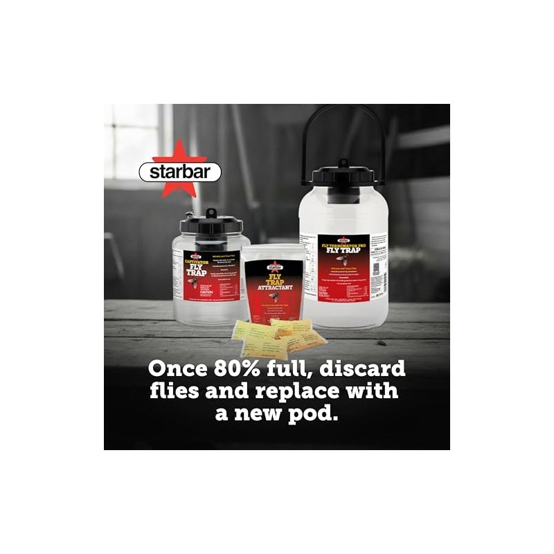 Starbar Fly Trap Attractant Refills - 8 Easy-to-Use Pods