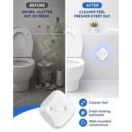 Rechargeable Toilet Bowl Hygiene Device for Bathroom – Compact Wall-Mounted LED Accessory for Home and Travel