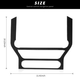 RT-TCZ Carbon Fiber Center Console Multimedia Panel Decoration Trim Sticker Accessories for Ford Mustang 2015 2016 2017 2018 2019 2020 2021 2022
