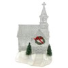 Gerson 2660080 Battery Operated Lighted Holiday Spinning Water Globe Church,