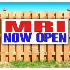 Mri Now Open Banner 13 oz | Non-Fabric | Heavy-Duty Vinyl Single-Sided With Metal Grommets