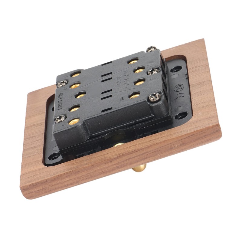 Oewnvmd Retro American Industrial Style Light Switch Socket, Solid Wood