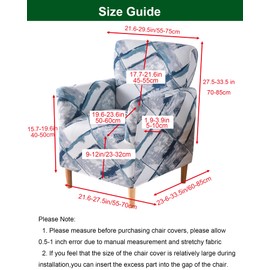 CRFATOP Stretch Mid Century Modern Armchair Slipcover 1-Piece Accent Chair Covers with Arms Soft Chair Slipcovers for Living Room Armchair Furniture Protector Office Reception Reading Sofa,A18