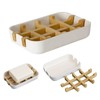 Durable Bamboo Soap Dish with Drainage - Natural Soap Holder