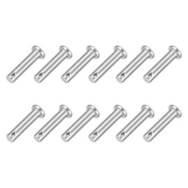 QUARKZMAN Pack of 12 1/4" x 1" Single Hole Cotter Pins, 304 Stainless Steel Flat Head Cotter Pin for Trailer Latches, Mechanics Repair, Furniture Installation, Industrial Plants