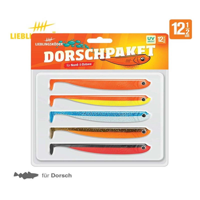 Lieblingsköder 12.5 cm Rubber Fish – 5 Rubber Shads, Colour