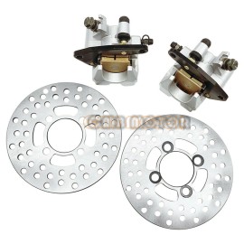 CMB Front Brake Calipers &Brake Rotors for Yamaha Bear Tracker 250 YFM250X 2001-2004