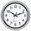 Bernhard Products Retro Wall Clock 9.5 Inch Silver Kitchen 50's