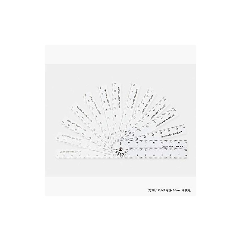 DESIGNPHIL 42263006 Midori Multi Ruler, 6.3 pulgadas (16 cm), Transparente