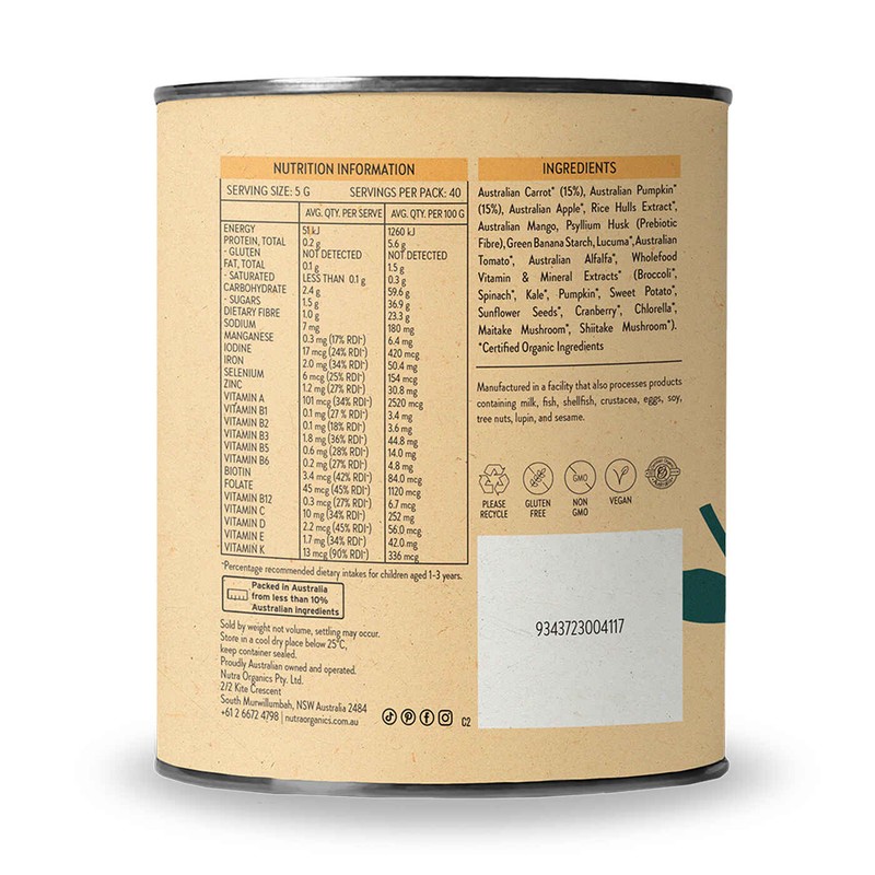 Nutra Organics Veggie Hero, 200g