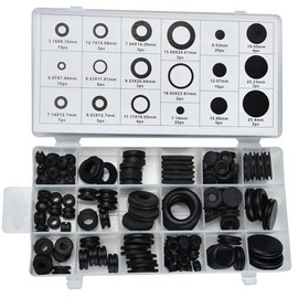 Cable Grommets, Rubber Grommets, Grommet Set, Double Sided Protection, Wire Protection, Grommet Set, Rubber Bushings, 18 Different Sizes, Cable Protection, 125 Pieces