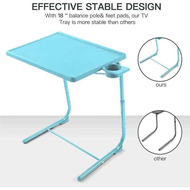 HUANUO Adjustable TV Tray Table - TV Dinner Tray with