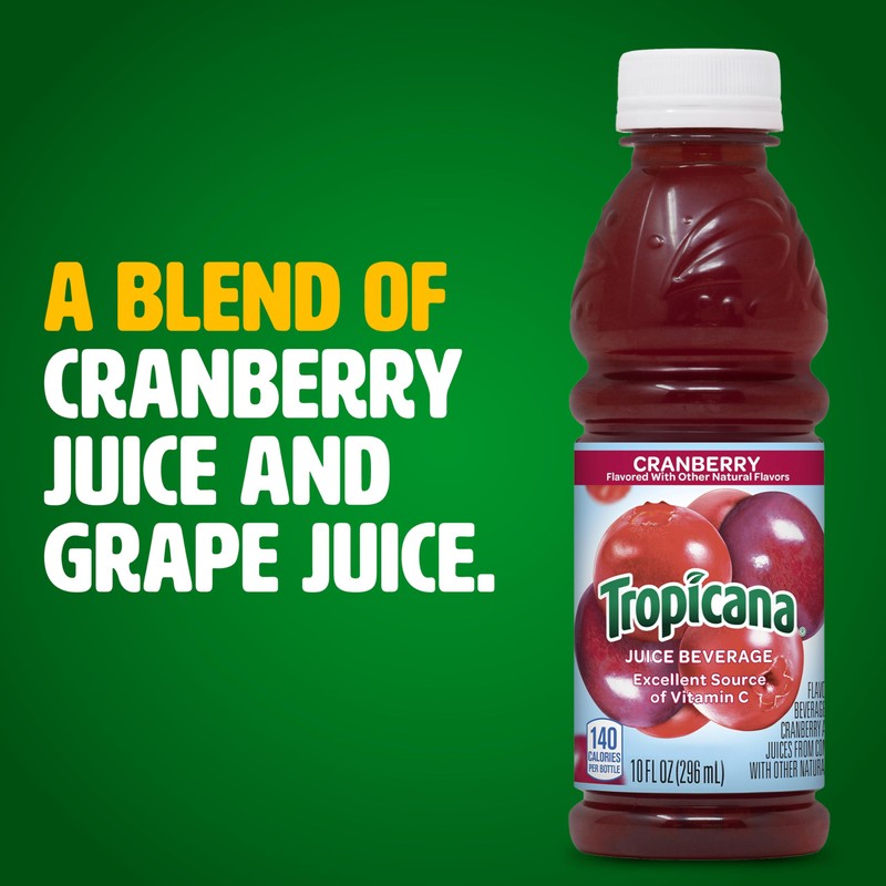 Tropicana Cranberry Cocktail Juice, 10 Ounce (Pack of 24)