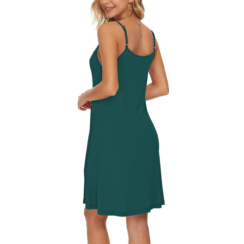 Auselly Women's Summer Dresses, Spaghetti Straps, Knee-Length Beach Dresses, Short,