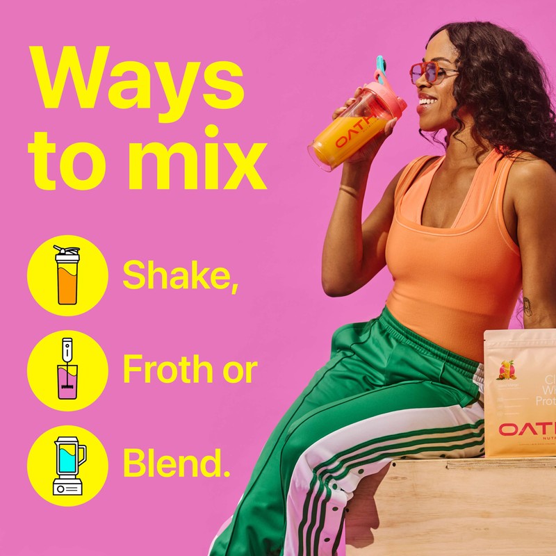 Oath Nutrition Clear Whey Isolate Protein Powder, Frosty Lemonade, 20g