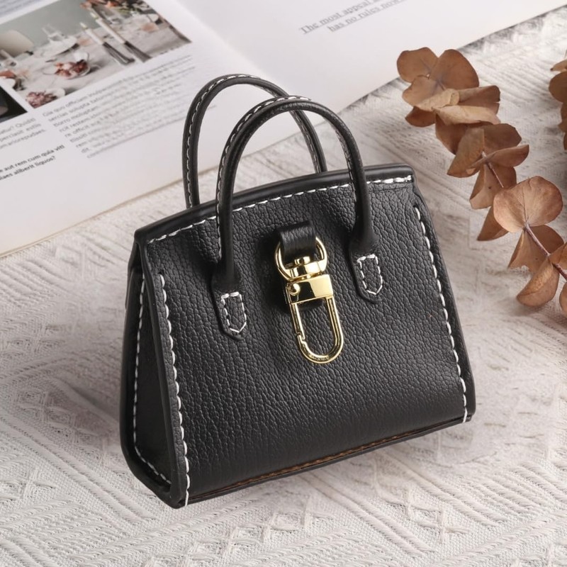 smasol Mini Bag Style Smart Key Case, Genuine Leather, Women's,