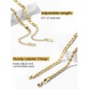 KeyStyle Gold Anklets Sets for Women, Stainless Steel Figaro Link