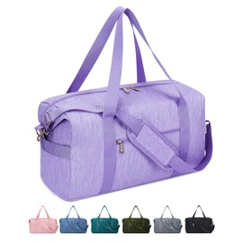 Holdall Bags for Women, Ryanair Cabin Bags 40X20X25 Underseat, Overnight Bags for Women, Ryan Air Travel Duffel Bag Carry on Luggage Weekender for Women and Men 20L (Purple)