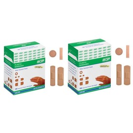 Safecross Plastic Bandages, Assorted Sizes, 100/Box - Assorted Sizes - 100/Box - Plastic