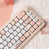 Sumgsn Round Moa Profile Keycaps, 143 Keys Pbt Cute Keyboard