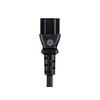 Monoprice 101310 18AWG Japan Power Cord Cable with Ground, Black