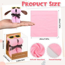 VitalCozy 24 Set Adopt a Puppy Party Favors Mini Dog Hand Towels Dog Birthday Supplies Bulk for Adopt a Pet Party