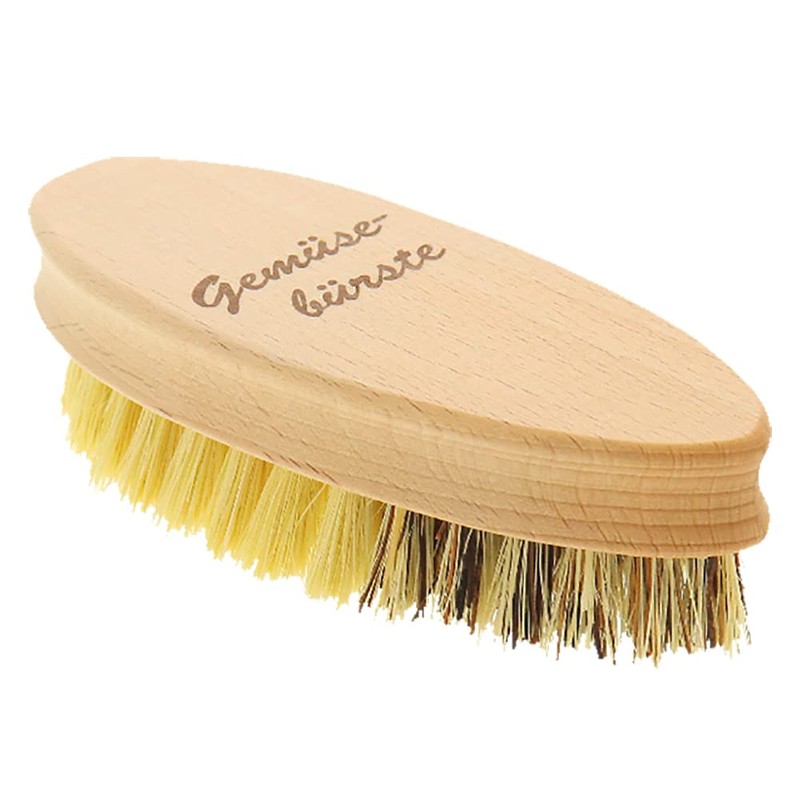 Vegetable brush, brush made of wood and Fibre