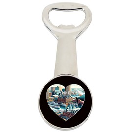 Baltimore Maryland Travel Souvenir Destination Heart Shape Design Magnetic Bottle Opener Single
