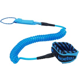 KOETSU Premium Paddle Board Leash - 10ft SUP Ankle Safety Rope, 7mm Thick Surfboard Leash for Longboard, Stand Up Paddle Board Accessories, SUP Replacement Leg Rope(Blue)