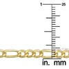 Kooljewelry 14k Yellow Gold Filled Solid Figaro Link Necklace (4.35